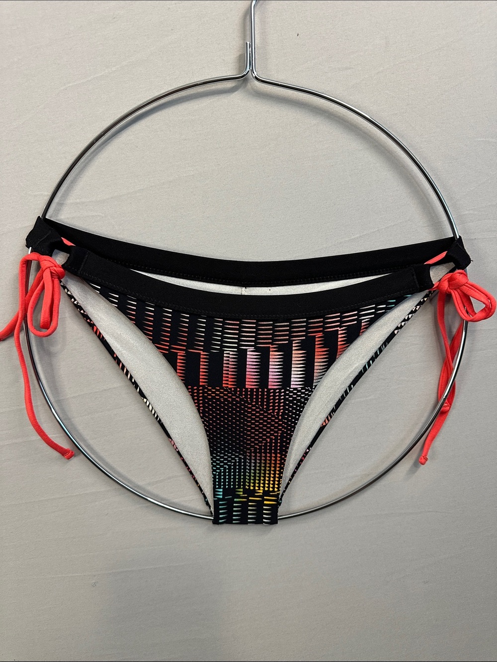 Patagonia Black Multicolor Geo Print Bikini Bottoms with Side Ties